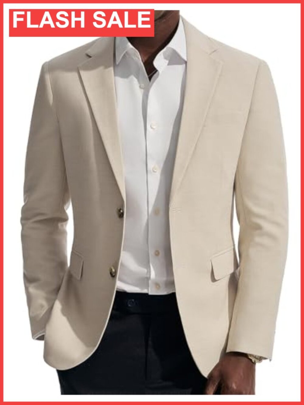 Men's Casual Blazer Sport Coat Lightweight Two Buttons Notch Lapel